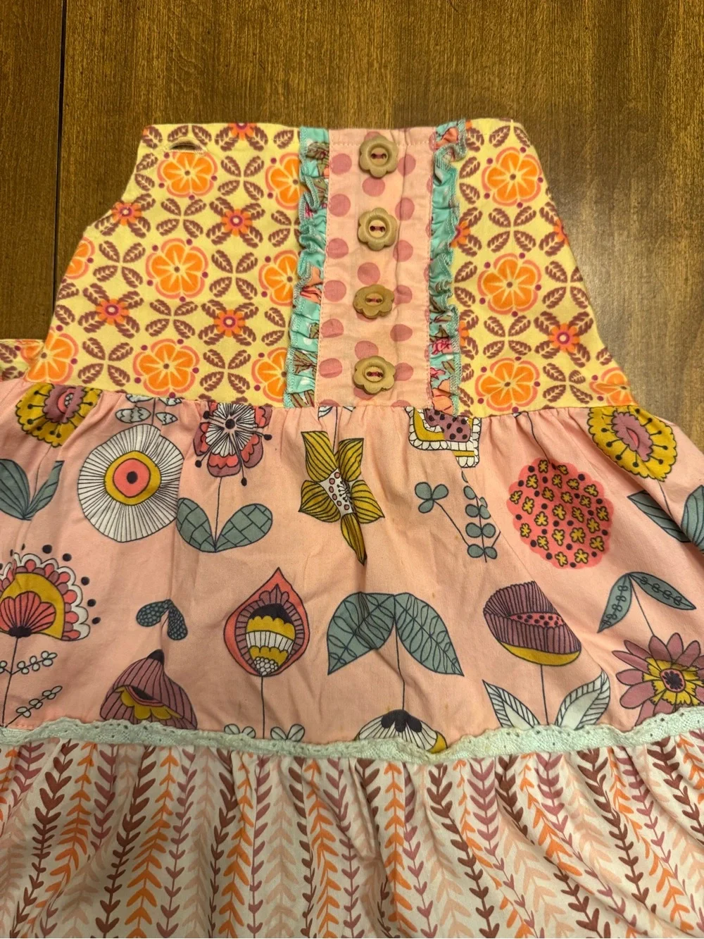 Matilda Jane Pink & Mint Floral Tiered Dress